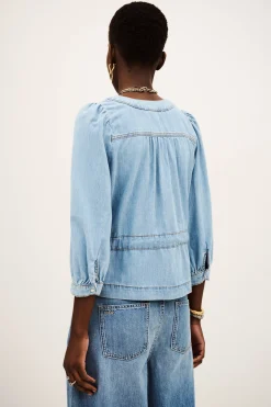 Ba&Sh LAVINA top manches longues BLEU New