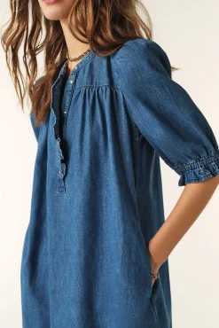 Ba&Sh LICONI robe courte denim BLEU Online