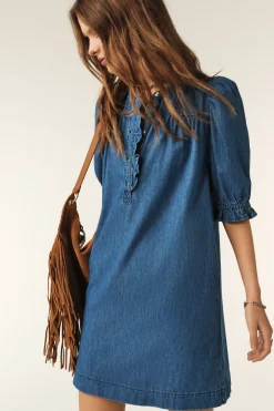Ba&Sh LICONI robe courte denim BLEU Online