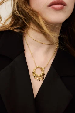 Ba&Sh LINA collier long anneau DORE