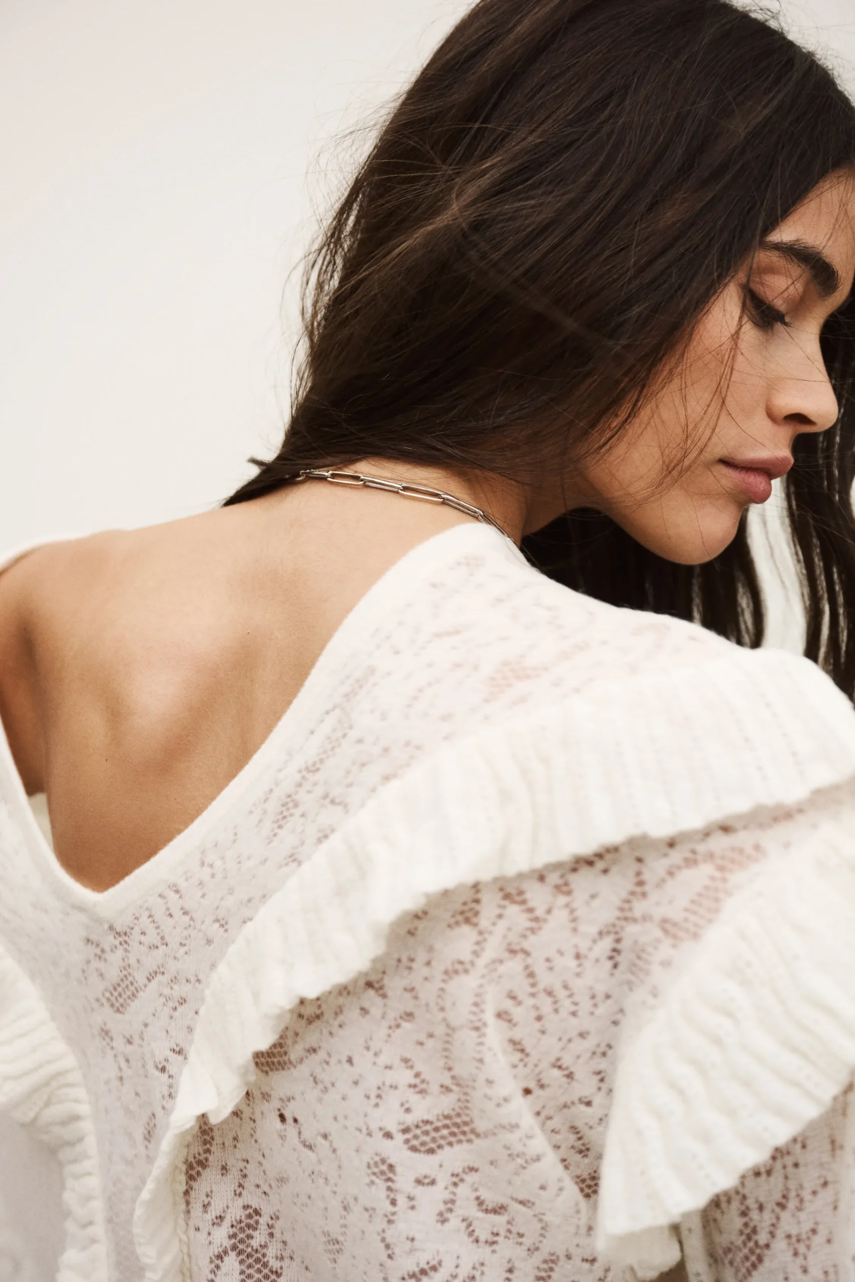 Ba&Sh LUCAS pull oversized dentelle ECRU Clearance