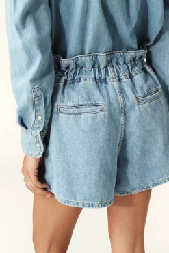 Ba&Sh MABO short taille haute BLEU Online