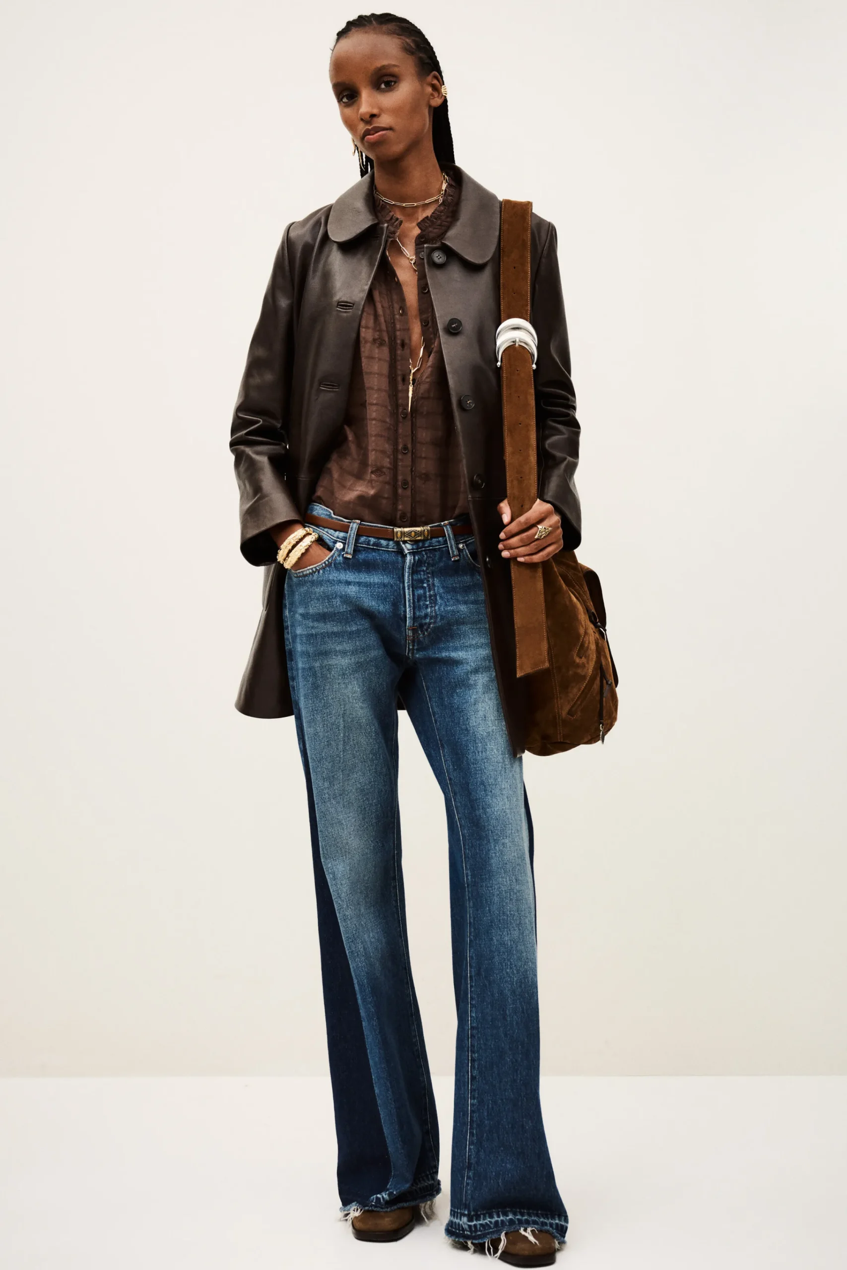 Ba&Sh MADIE manteau trois-quart MARRON Sale
