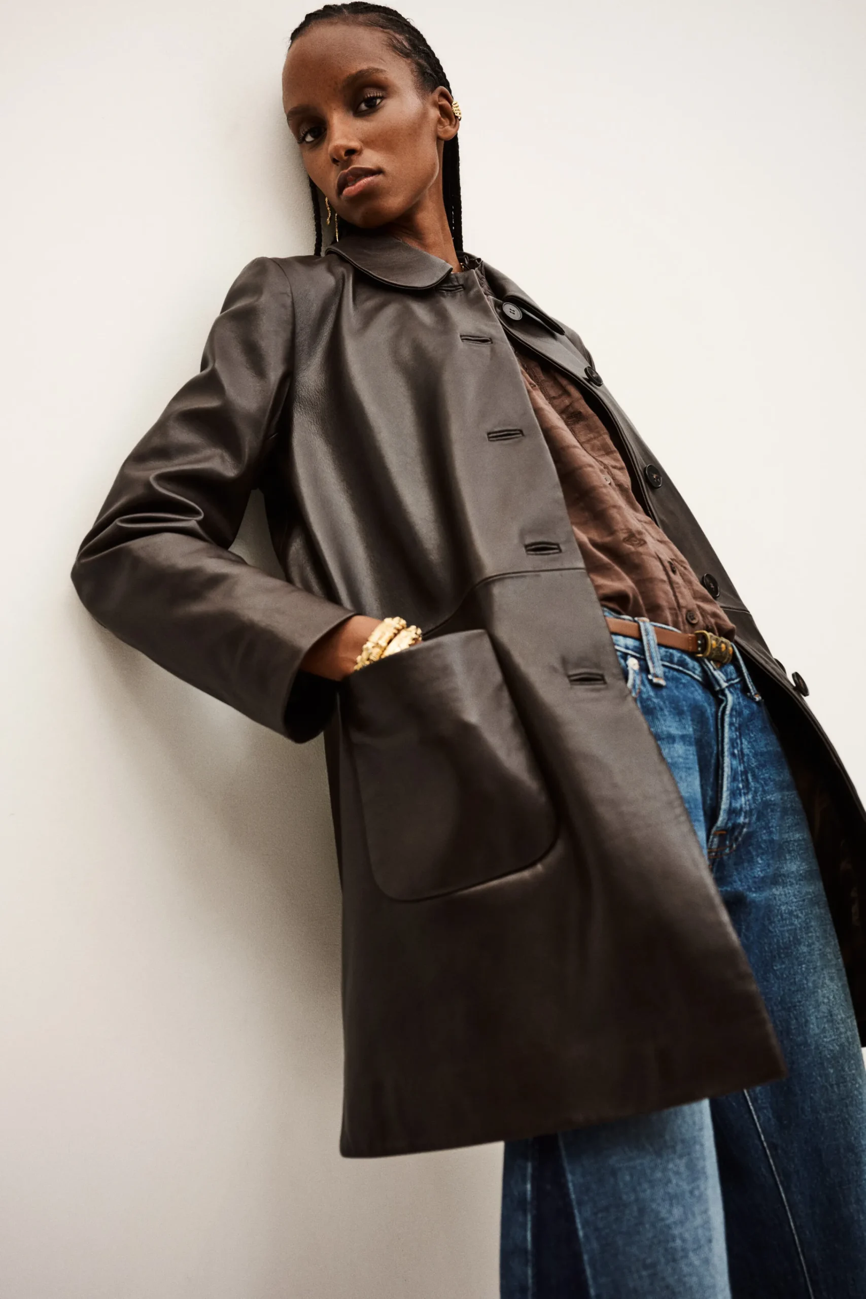 Ba&Sh MADIE manteau trois-quart MARRON Sale