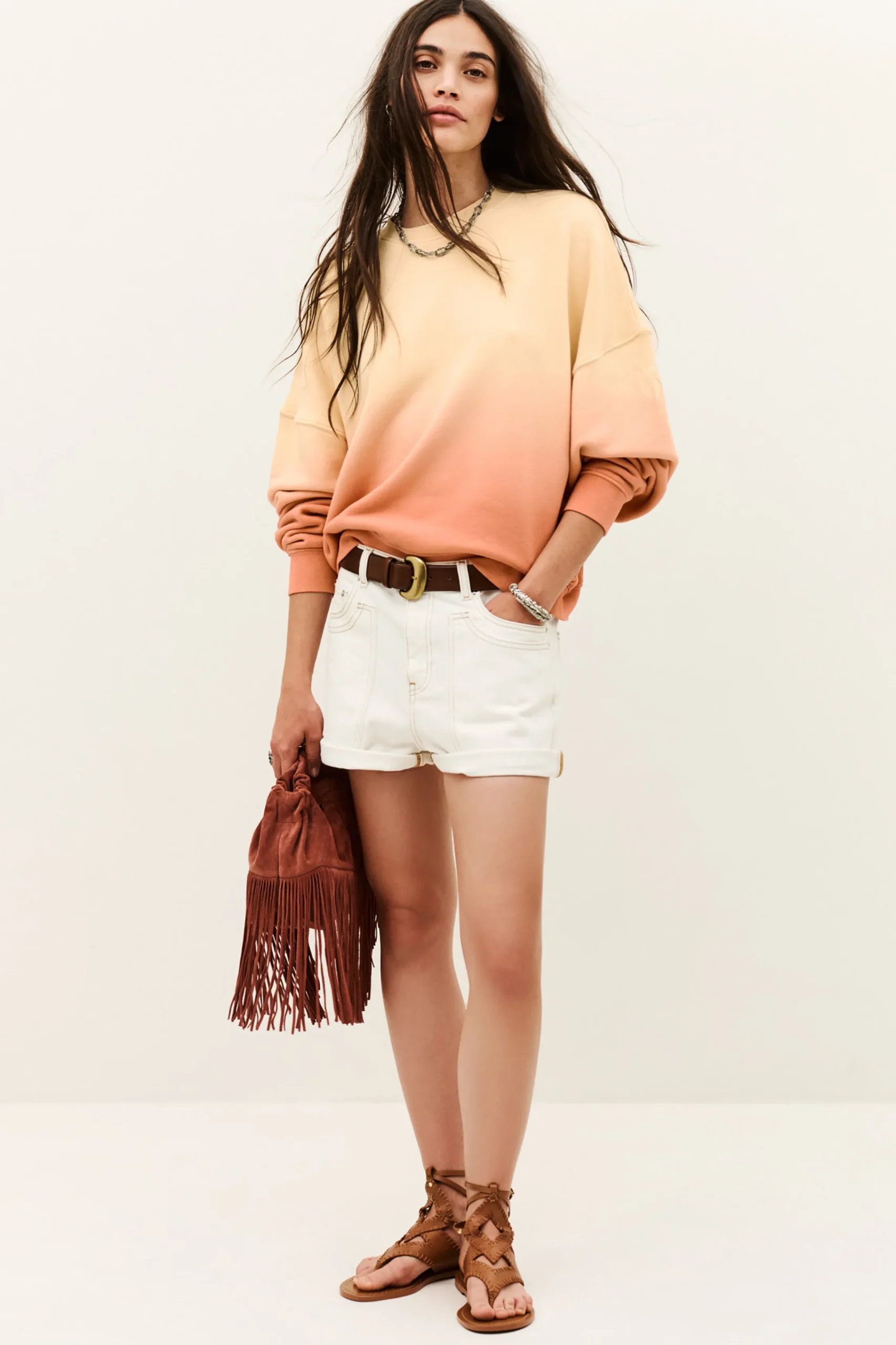 Ba&Sh MAHIDA sweat oversize JAUNE Sale