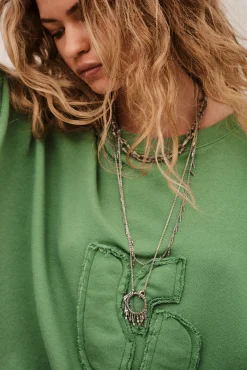 Ba&Sh MAIA sweat-shirt loose confortable VERT Online