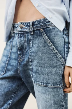 Ba&Sh MALLY jean droit premium BLEU Discount