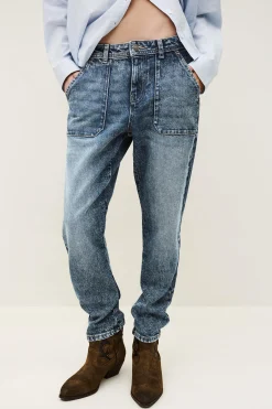 Ba&Sh MALLY jean droit premium BLEU Discount