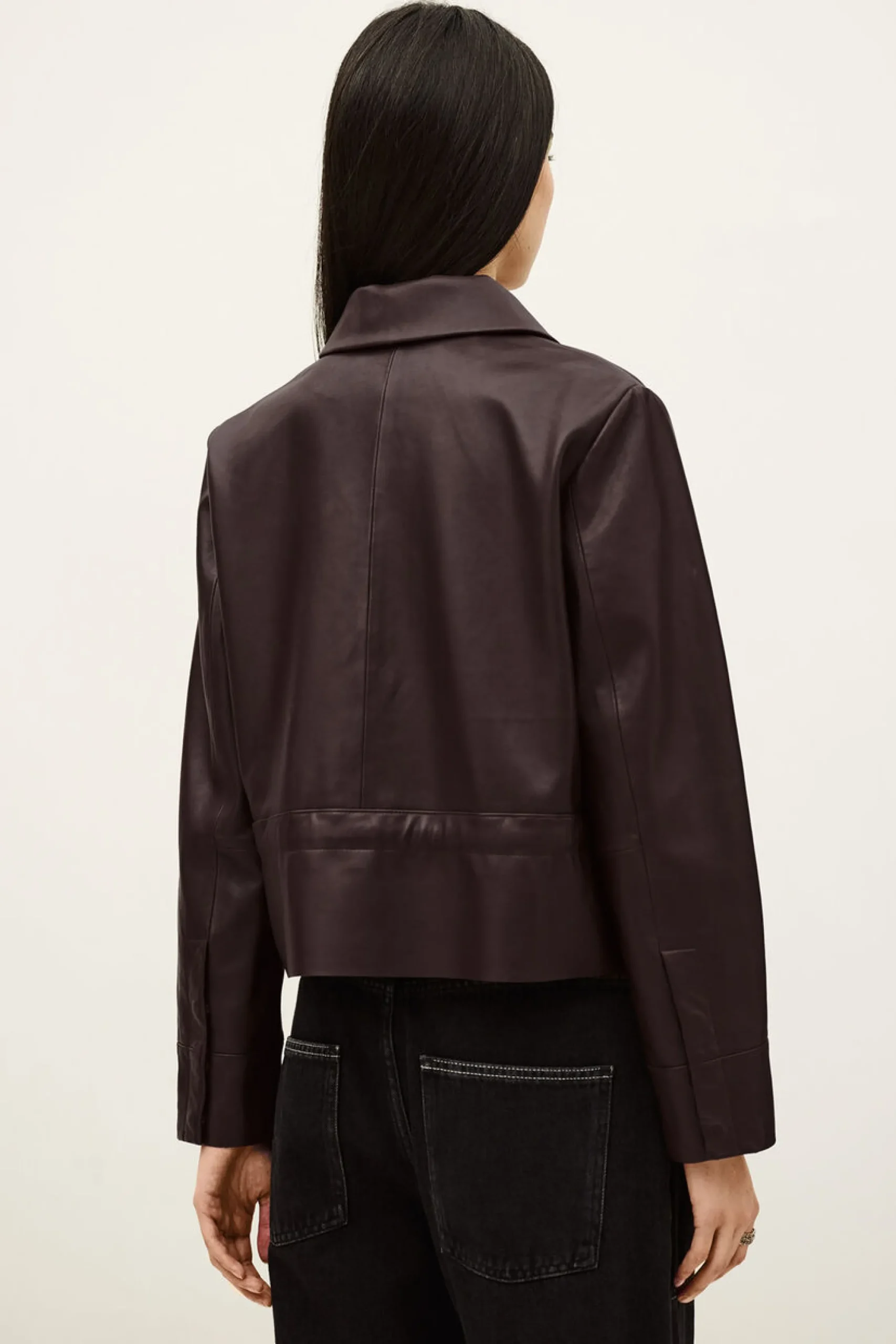 Ba&Sh MANITA veste courte cuir VIOLET Best