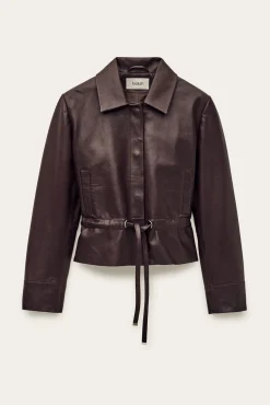 Ba&Sh MANITA veste courte cuir VIOLET Best