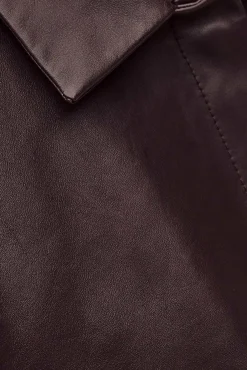 Ba&Sh MANITA veste courte cuir VIOLET Best