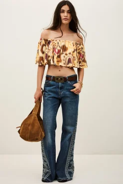 Ba&Sh MANTHEA top bustier volants JAUNE Online