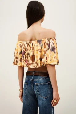 Ba&Sh MANTHEA top bustier volants JAUNE Online