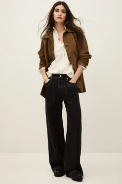 Ba&Sh MARIO veste velours longue MARRON Outlet