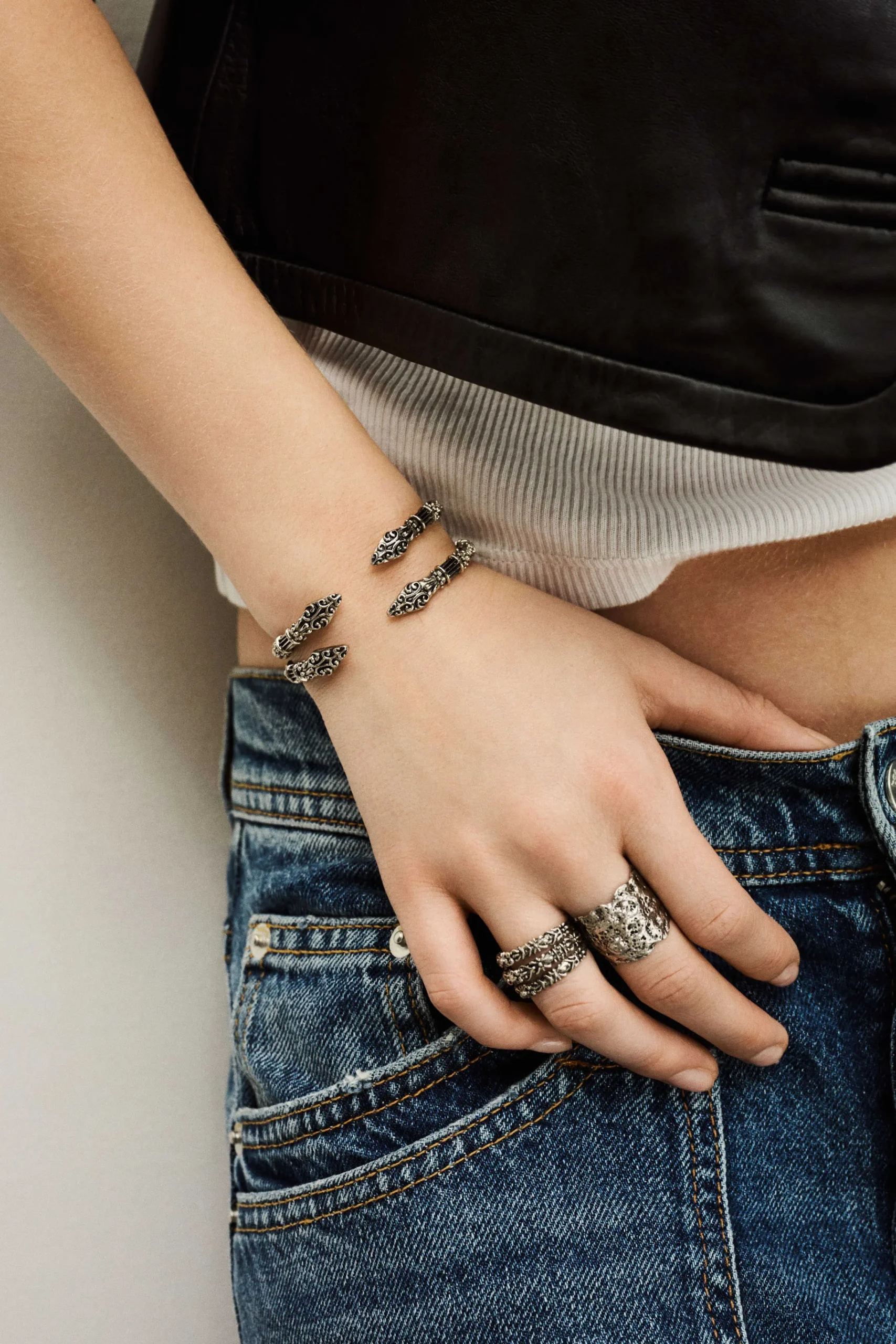 Ba&Sh MATTY bracelet jonc GRIS New
