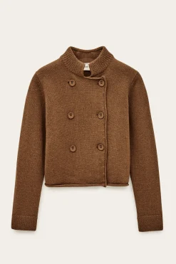 Ba&Sh MELODIA gilet double boutonnage MARRON Clearance