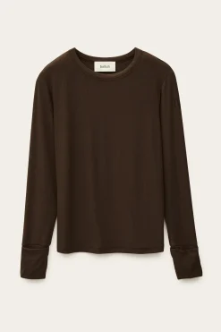 Ba&Sh MICHA t-shirt manches longues MARRON Best