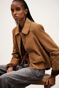 Ba&Sh MILAS veste coupe droite MARRON Sale
