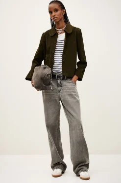 Ba&Sh MILAS veste coupe droite VERT Sale