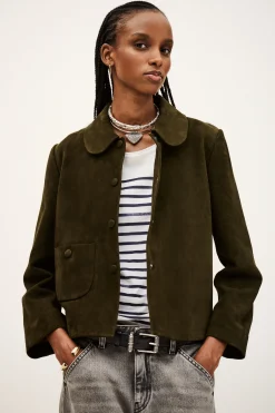 Ba&Sh MILAS veste coupe droite VERT Sale