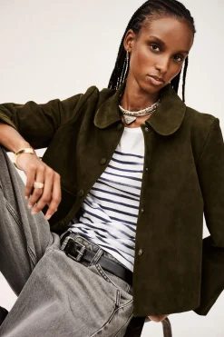 Ba&Sh MILAS veste coupe droite VERT Sale