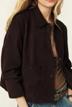 Ba&Sh MILAS veste coupe droite MARRON Clearance