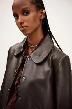 Ba&Sh MILOS veste col claudine MARRON Discount