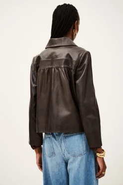 Ba&Sh MILOS veste col claudine MARRON Discount