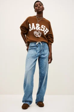 Ba&Sh MIMA Jeans wide straight BLEU Outlet