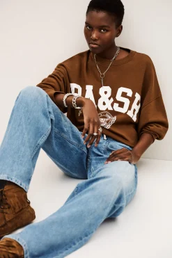 Ba&Sh MIMA Jeans wide straight BLEU Outlet