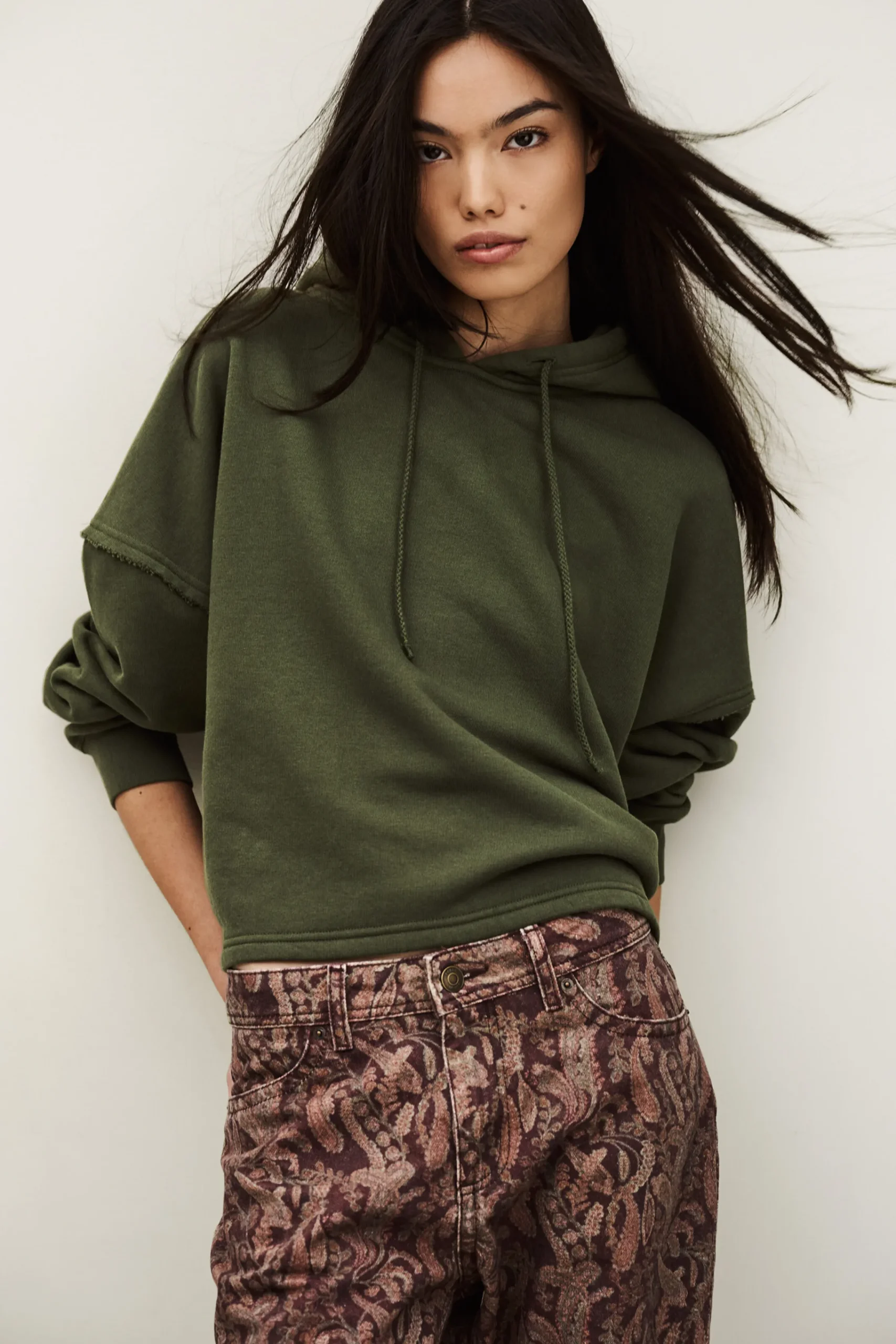 Ba&Sh MOBY sweat-shirt capuche loose VERT Clearance