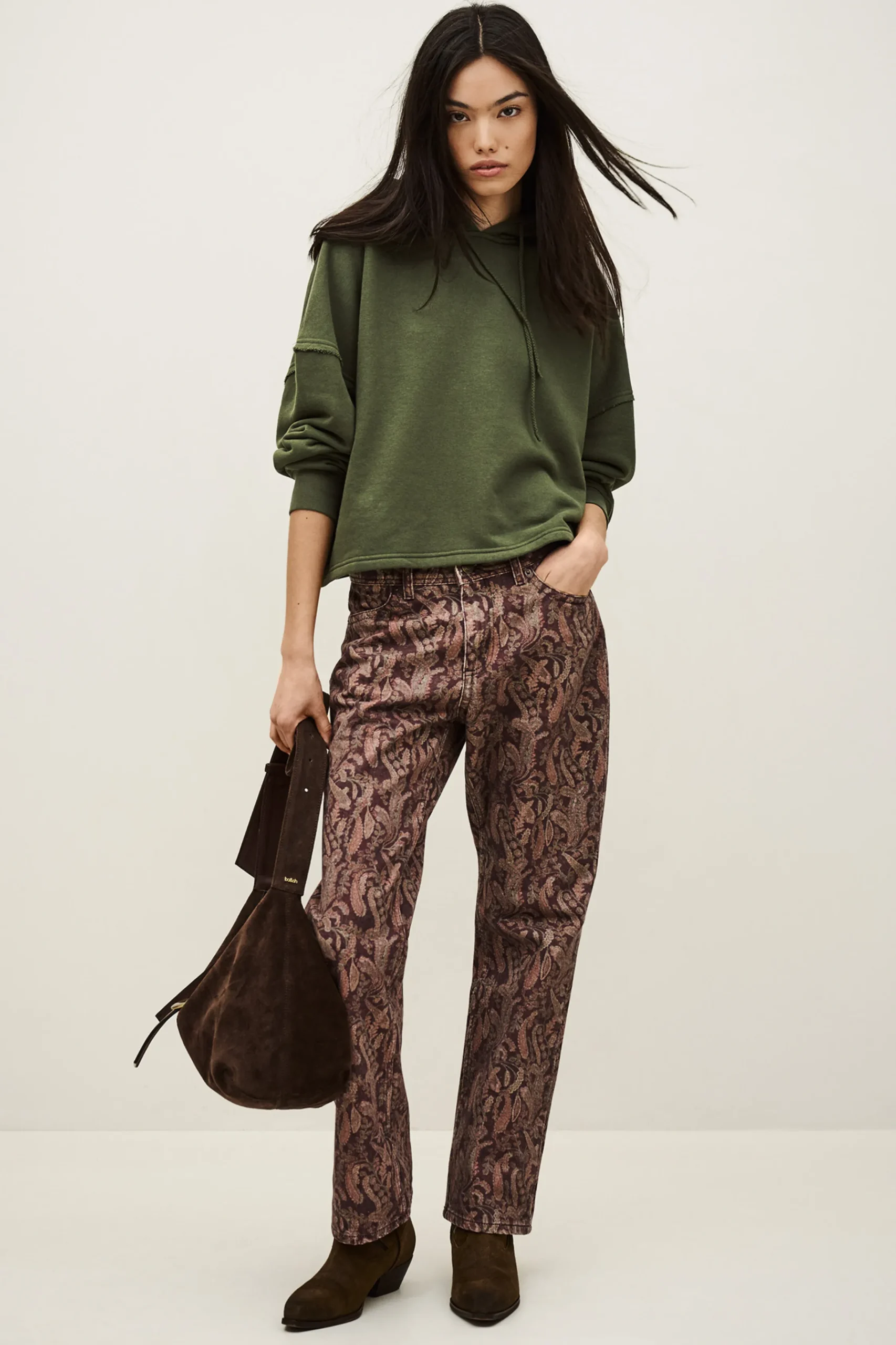 Ba&Sh MOBY sweat-shirt capuche loose VERT Clearance