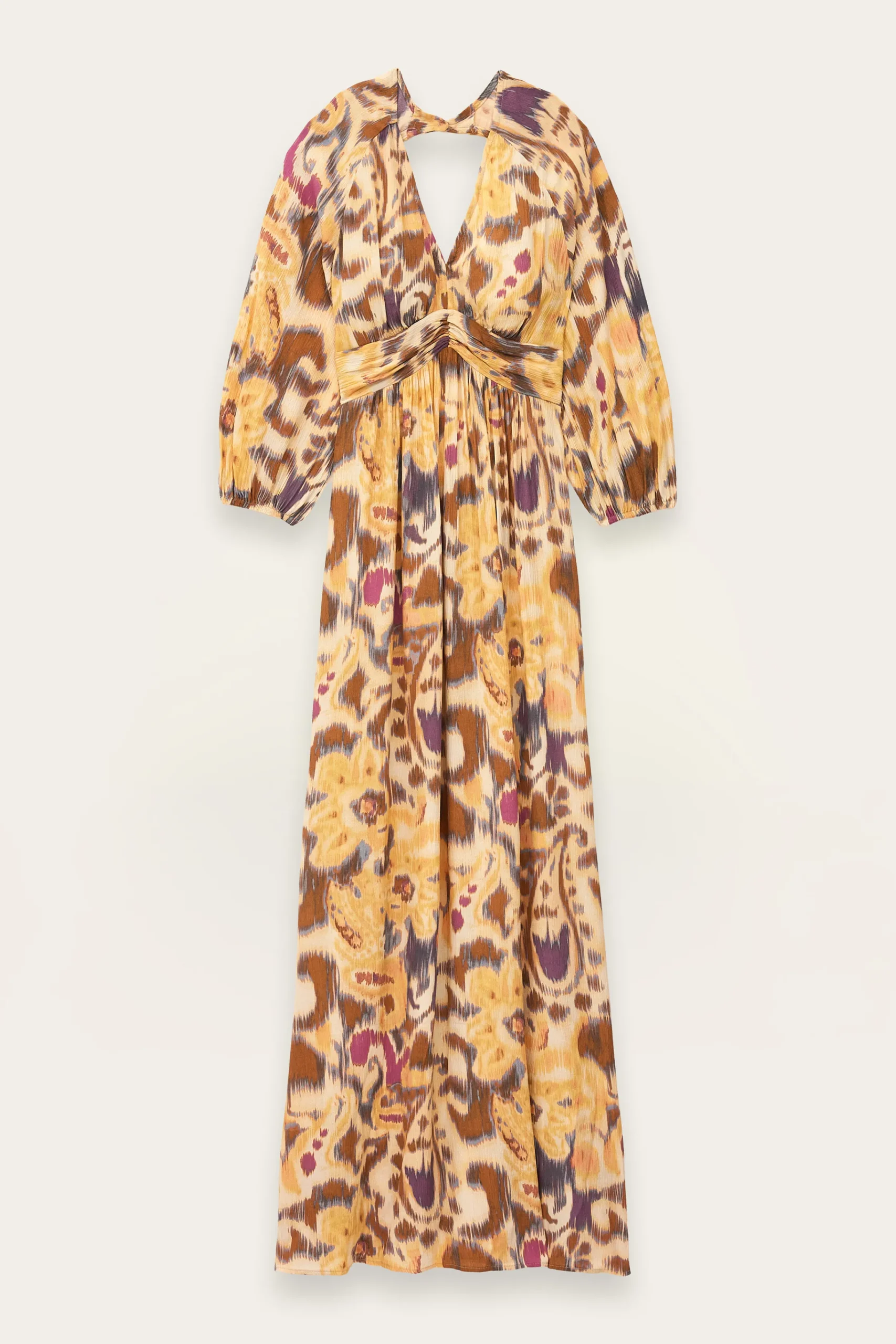 Ba&Sh MOLINA robe maxi dos ouvert JAUNE New