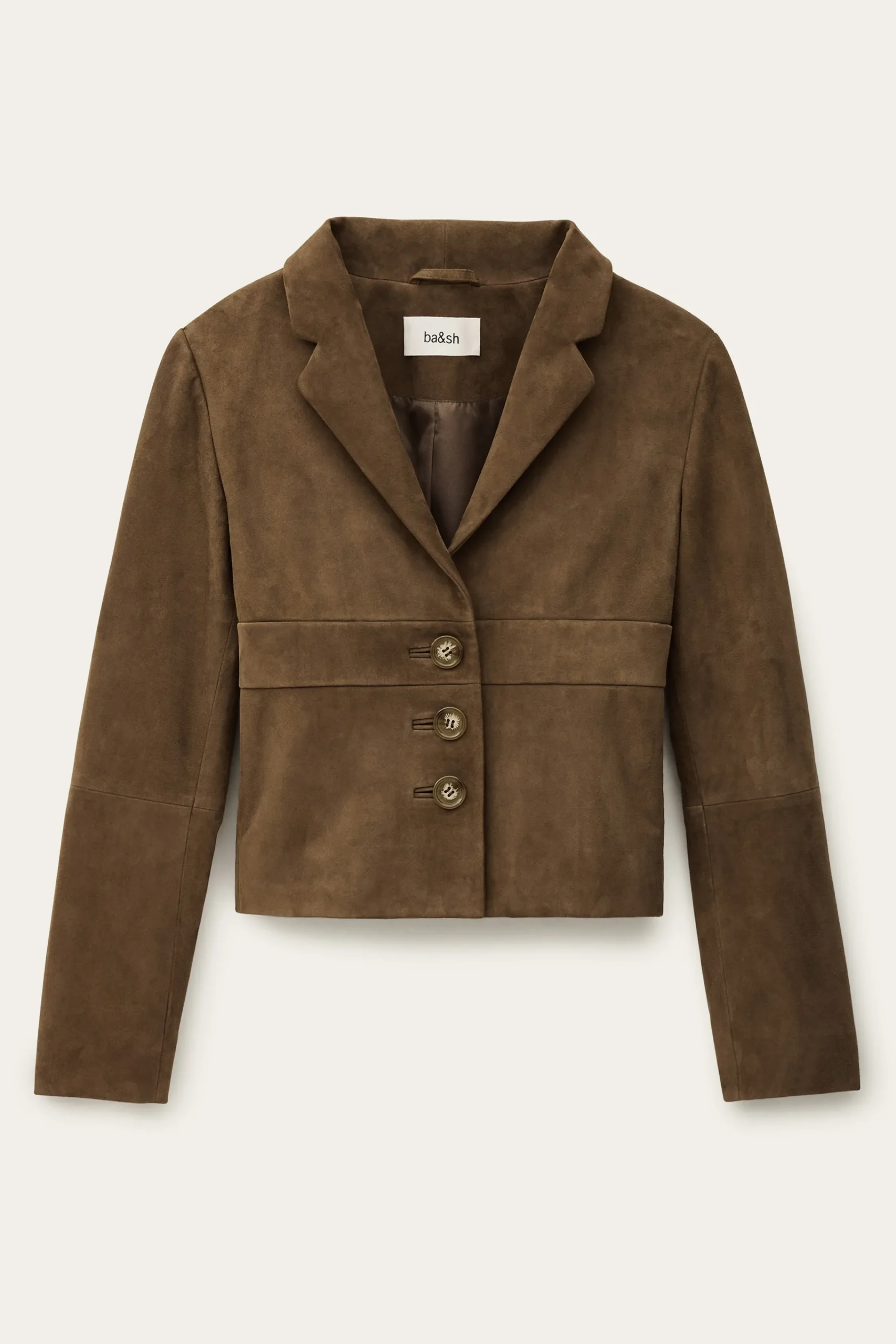 Ba&Sh MORFEO veste cuir velours VERT Online