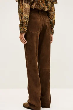 Ba&Sh MOSSI pantalon large MARRON