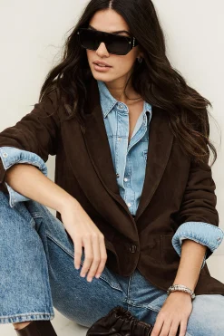 Ba&Sh MOSTY blazer long tailleur MARRON Clearance