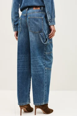 Ba&Sh MOYCE jean cargo texturé BLEU