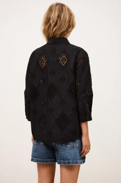 Ba&Sh MURIEL chemise manches /4 NOIR Outlet