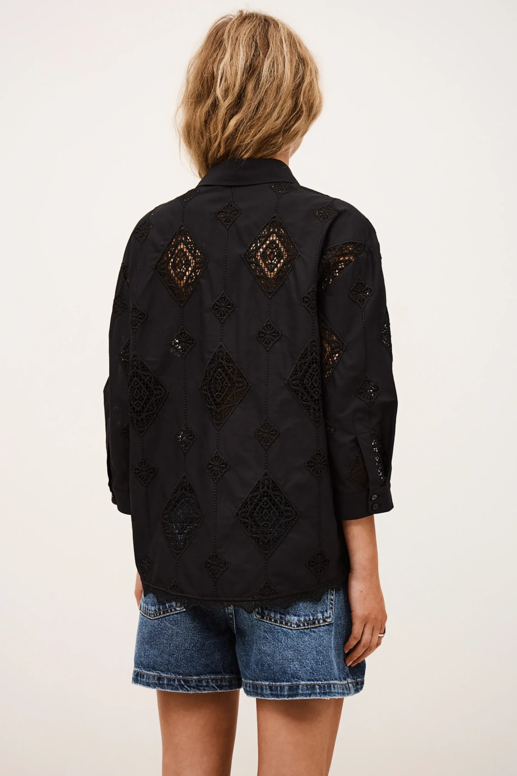 Ba&Sh MURIEL chemise manches /4 NOIR Outlet