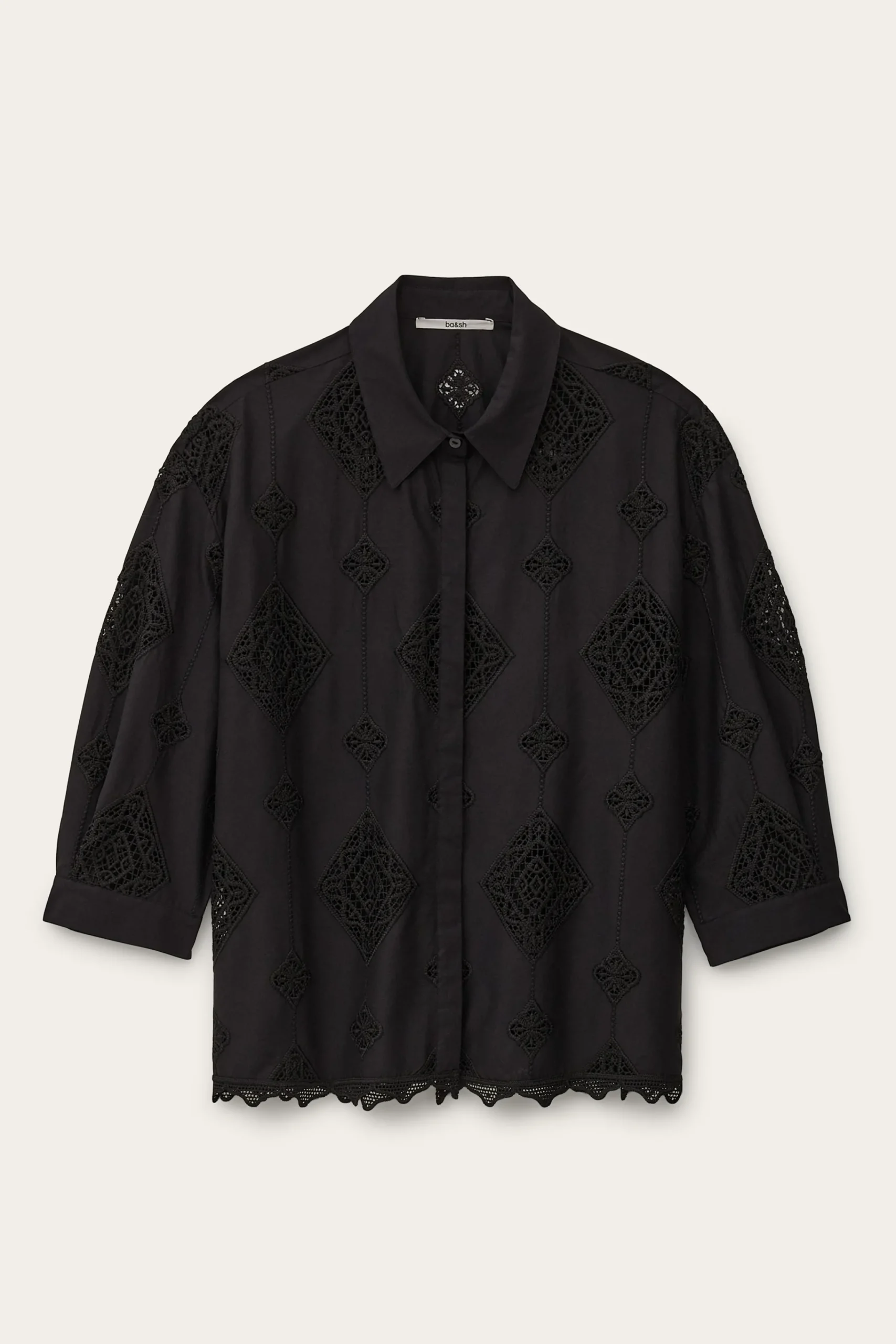 Ba&Sh MURIEL chemise manches /4 NOIR Outlet