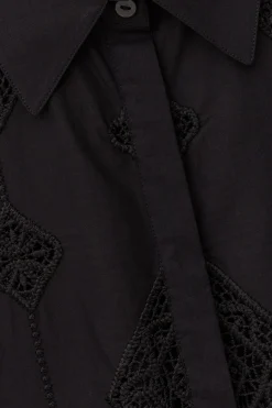 Ba&Sh MURIEL chemise manches /4 NOIR Outlet