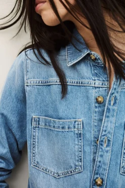 Ba&Sh MYRELLA combinaison jean cargo BLEU
