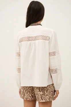 Ba&Sh NAMI blouse loose dentelle ECRU Sale