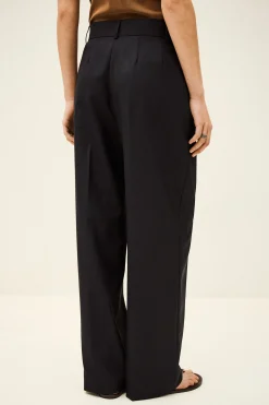 Ba&Sh NANI pantalon large laine BLEU Best