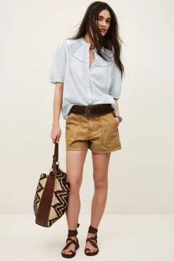 Ba&Sh NELLA chemise coton BLEU Outlet