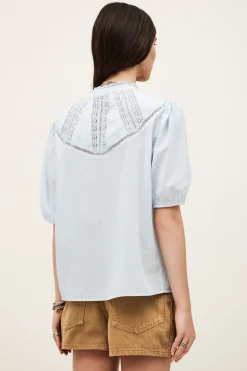 Ba&Sh NELLA chemise coton BLEU Outlet