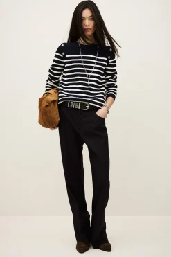 Ba&Sh NIVES pantalon bootcut laine BLEU Sale