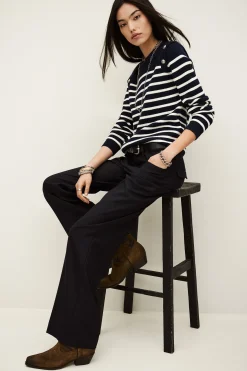 Ba&Sh NIVES pantalon bootcut laine BLEU Sale