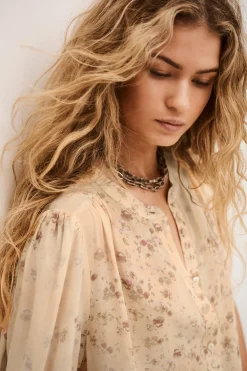 Ba&Sh NOVELLA chemise manches ballons ECRU New