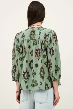 Ba&Sh ODELIE chemise imprimée VERT